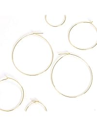 Humble Chic Aretes de aro redondos, hipoalergénicos, ligeros, de alambre enhebrado, seguros para orejas sensibles, chapados en plata esterlina 925 u oro de 18K