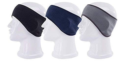 Enthur Ear Warmer Headband, Fleece Winter Headband Sports Headband for Daily Wear, Outdoor Use, Sports, Running, Skiing 3 Pieces