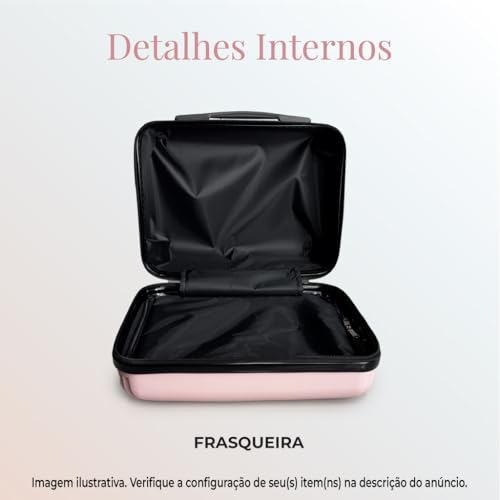 Kit 3 Mala e Frasqueira De Viagem 14 20 24 Polegadas 10Kg e 23Kg Bordo Despacho P4 (Roxo Escuro)