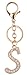 AlphaAcc Keychain for Women Purse Charms for Handbags Crystal Alphabet Initial Letter Pendant with Key Ring,Letter S