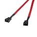 JBtek All Red Sleeved PWM Fan Splitter Cable 1 to 2 Converter, 2 Pack