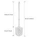 Top-spring White Soft Bristle Long Handle Eco Plastic Toilet Brush Cleaner (4 Pack)