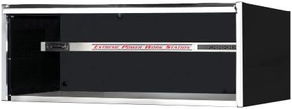 Extreme Tools EX7201HCBK Fully-Assembled Extreme Power Workstation Hutch with Roller Bearing Slides, 72-Inch, Black High Gloss Powder Coat