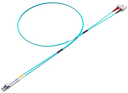 RS PRO Fibre-Optic Cable 5 m Multi Mode Blue LC SC 900 μm