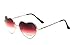 Flowertree Women's S014 Heart Aviator 55mm Sunglasses, Red, Medium