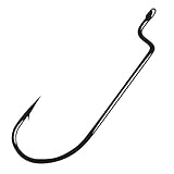 Gamakatsu 25 Pack Offset Worm Hook (Bronze, 1/0), Outdoor Stuffs