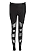 iEFiEL Womens Mesh Panel Yoga Running Leggings Gym Workout Tights Black L