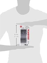Zebra Pen Z Grip Black Ballpoint Retractable 1.0mm 5 Count Pack view 7