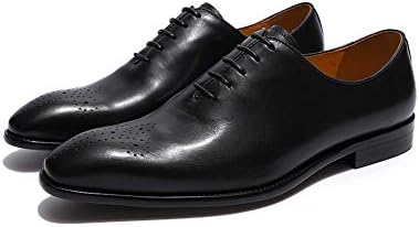FELIX CHU Mens Genuine Leather Dress Shoes Oxfords Formal Wedding Lace up Italian Leather Shoes for Men