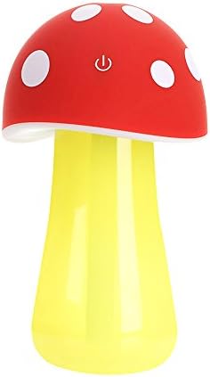 200ml Portable Mini USB Ultrasonic Mashroom Humidifer Diffuser With LED Lights, It's Cute Cool Mist Air Humidifier Purifiers For Baby Bedroom/Office/Yoga/Spa (Red)