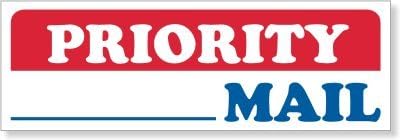 Priority Mail, Paper Labels, 500 Labels / Roll, 3" x 1"