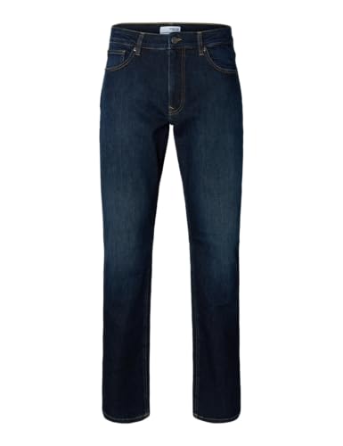 SELECTED MEN Herren Slh196-Straight Cleo Flex Db 615 JNS Nos, Dark Blue Denim, 31W x 32L