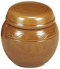 Korean Traditional Pottery Pot Jar Onggi Hangari Ceramics with Lid, 0.13 gal 500ml 0.5L