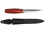 Morakniv Classic No 1 Wood Handle Utility Knife with Carbon Steel Blade, 3.9-Inch
