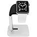 Macally Apple Watch Stand for Series Ultra 10 9 8 7 6 5 4 3 2 1 SE (49mm 45mm 44mm 42mm 41mm 40mm 38mm) - Apple Watch Charger Stand Dock Holder - Sleek Desk iWatch Charging Station - Silver