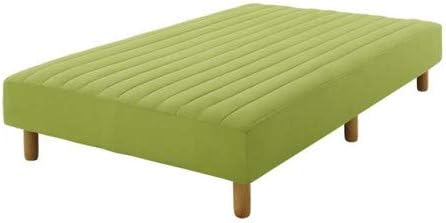 モスグリーン ボンネルコイルマットレスタイプ 綿混素材 激安 激安特価 送料無料 ダブル 素材 22cm ﾉｰﾌﾞﾗﾝﾄﾞ品 色が選べるカバーリング 脚付きマットレスベッド