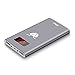 ElfAnt Metal Shell Portable Power Bank,Dual USB Ports External Battery Charger,Screen Digital with Display,LED Light for iPhone,Samsung Galaxy and More (gray)