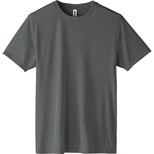 [グリマー] 半袖 3.5オンス インターロック ドライ Tシャツ [クルーネック] 00350-AIT メンズ ダークグレー L
