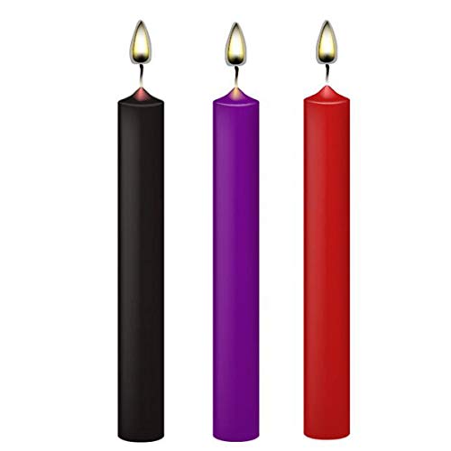 OBTANIM Low Temperature Candles Low Heat Romantic Wax Dripping Candles for Couples Lovers, Home Decration (Set of 3)