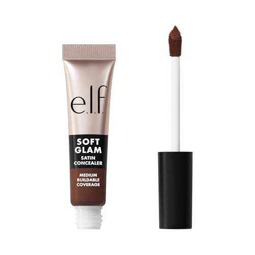e.l.f. Soft Glam Satin Concealer, Medium Coverage for Blemishes & Under-Eye, Crease-Resistant, Long-Lasting, Vegan & Cruelty-Free, 63 Rich Warm