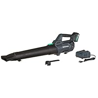 Amazon Brand - Denali by SKIL 20V Brushless 400 CFM Leaf Blower Kit, Includes 4.0Ah Lithium Battery & Charger, Blue