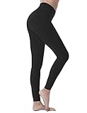 Natural Feelings High Waisted Leggings for Women Ultra Soft Stretch Opaque Slim Tights Black