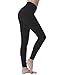 Natural Feelings High Waisted Leggings for Women Ultra Soft Stretch Opaque Slim Tights Black