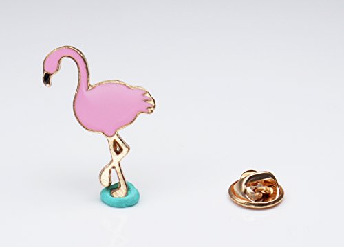 Enamel Pin Sets Cute Pins Funny Animal Lapel Pin Brooch Pin for Backpack (Flamingo and Beach Set of 5) - Thumbnail 2