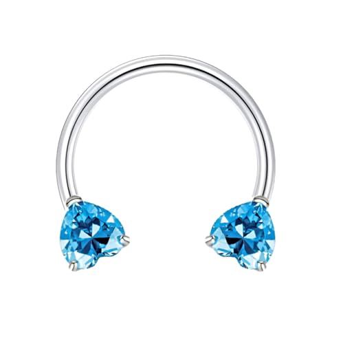 Decentraland 1 PC 16G Horseshoe Hoop Septum Ring Earring Cartilage Nose Ring Heart Captive Bead Rings Tragus Daith Rook Helix Body Piercing Jewelry for Women, Style A (1.2*10mm) at Amazon