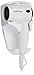 Jerdon JHD41W Wall Mount Hair Dryer with 2-Speed and Heat Settings, 1600-Watts, White Finish