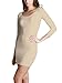 NIKIBIKI Women Seamless 3/4 Sleeve Scoop Neck Dress, One Size