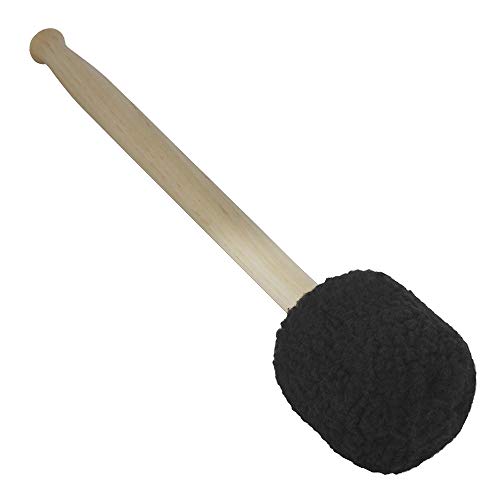 Muslady Drumsticks Concert Bass Drum Mallet Stick Beater with Black Plush Head and Maple Wood Pole Percussion Instrument Accessories