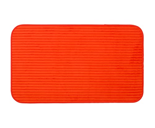 Goezze - Non-Slip Soft Bath Mat, 100% Polyester, 60 x 100 cm - Orange