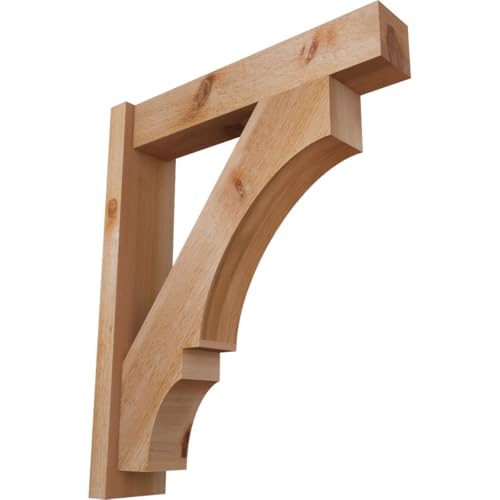 6"W x 26"D x 32"H Balboa Block Rough Sawn Outlooker, Western Red Cedar