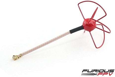 FuriousFPV 48mm 5.8Ghz U.FL RHCP Circular Antenna (Red)