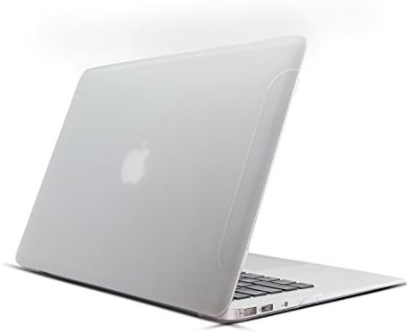 FaNepo Hard Case for MacBook Air 11 Inch (Model: A1370/A1465) Matte Rubber Skin Coated Translucent Cover for Mac Book 11.6" Laptop - White