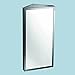 Renovators Supply Infinity Corner Medicine Cabinet with Mirror - Triple Shelf Storage Cabinet - Modern Wall Mount Medicine Cabinet - 23.6 in., Right Open, Polished Stainless Steel, Pack of 1