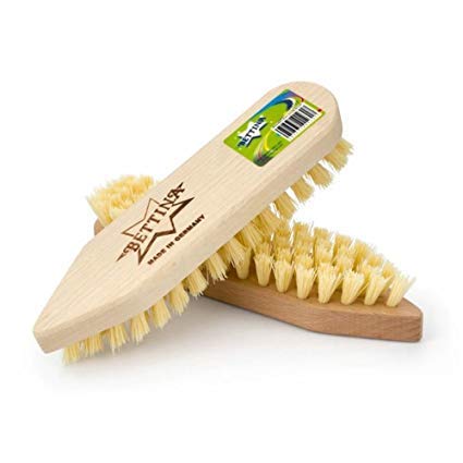 Bettina Wooden Scrubbing Hard Stiff Bristle Brush – 2 Pack of Floor & Tile Decking Cleaning Brush