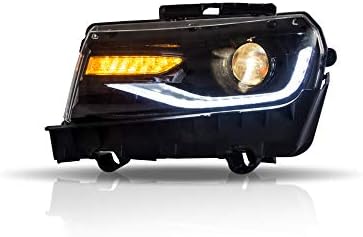 LED DRL Headlights Assembly for Chevrolet Camaro 2014-2015 with Front Housing/Lens/Cover Left & Right