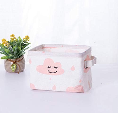 DSD Powder Cloud Cotton Linen Storage Box Small Basket 20 * 16 * 14Cm