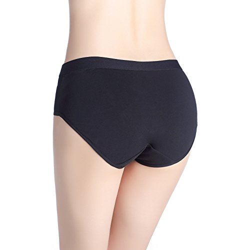 HBY 6 Pack Women's Comfort Soft Stretch Cotton Underwear Hipster Panties