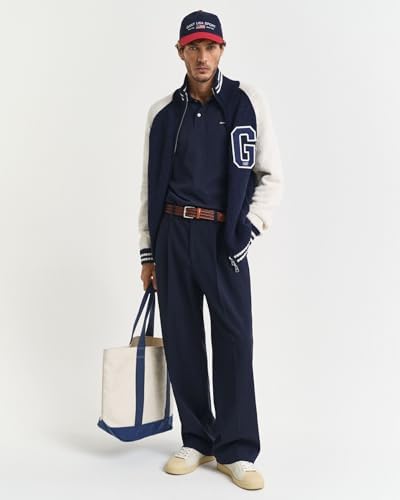 Tipping SS Pique Rugger Uomo, Blu - Evening Blue, M