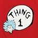 Bumkins Unisex Baby Dr. Seuss Thing 1 Short Sleeve Tee, Red, 12 Months