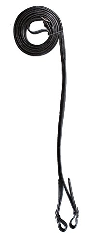 Paris Tack Heavy Duty Leather Draft Horse Bridle with Reins - Black