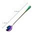 Long-handled ice tea spoon, cocktail stir spoons, stainless steel coffee spoons, Colored ice cream scoop ，Set of 8