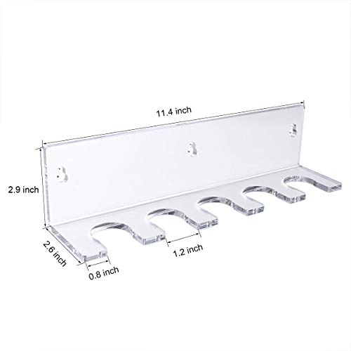 RonXer Bat Rack Holder Display,Softball Baseball Bat Wall Mount for Souvenir Storage -Acrylic,Clear