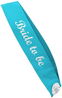 Bride To Be Cotton Sash Party Accessory Hen Night turqoise Bachelorette Wedding Tying the knot