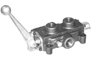 CROSS Manufacturing 103980 SCV Series Cast Iron Single Spool Monoblock Hydraulic Directional Control Valve, 3/4" x 3/4" x 1/2" NPT Female, 2000 psi, Grey