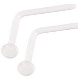 18g (3 Piece Package) Clear Bioflex Nose L-shape Retainer Ball Top, Hypoallergenic
