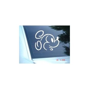 Mickey Mouse Disney Face Car Window Wall Decal Sticker -SMMF0405- 4"L